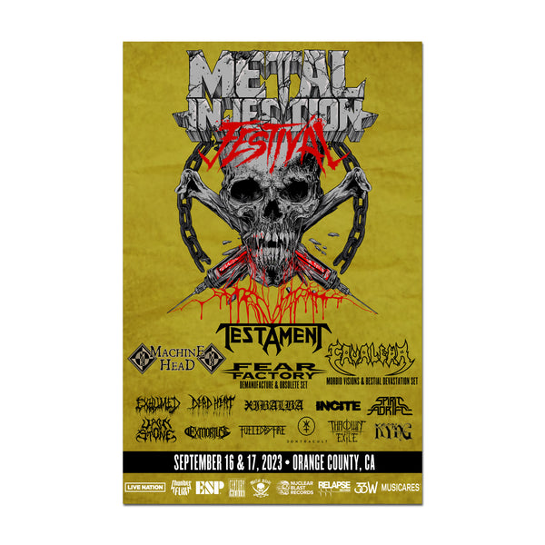 Metal Injection "Metal Injection Fest 2023 (Gold)" Poster